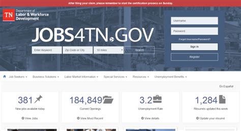 Job4tn gov - To locate this number, log into Jobs4TN, select the Unemployment Services option; then click on the Claim Summary link. The Claim Details presented will provide you with the Claim ID (Claim …